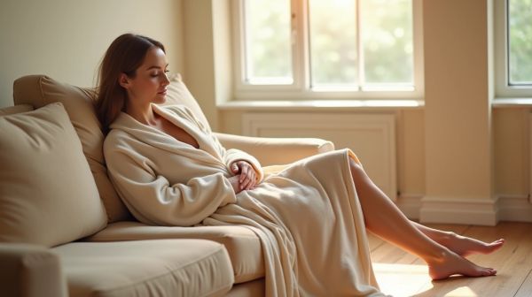 Femme : optez pour le peignoir long alliant confort et style